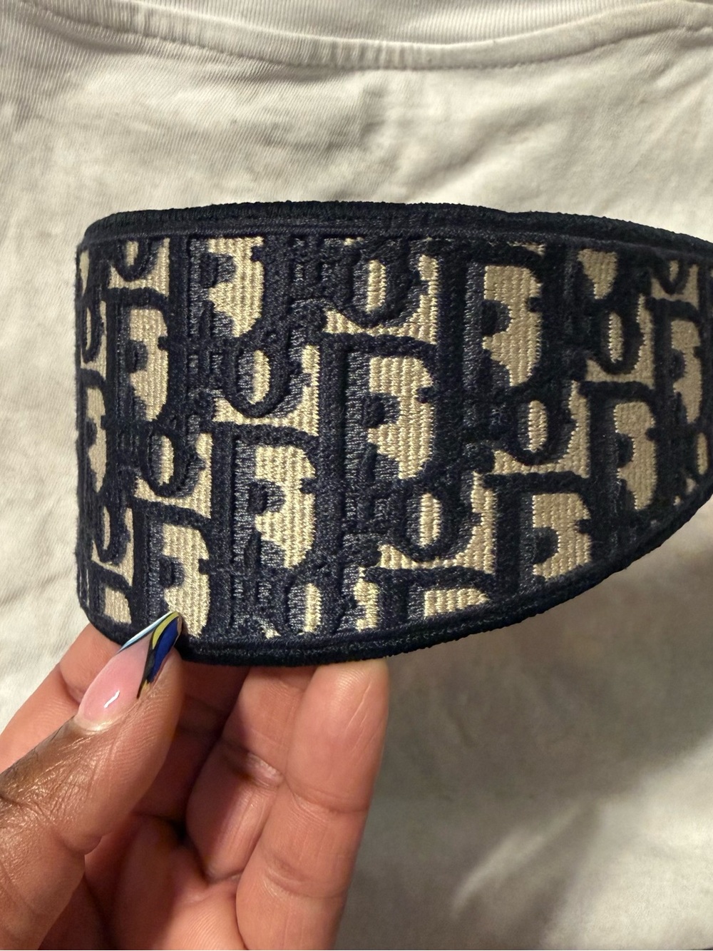 ❌❌❌SOLD❌❌❌Dior Oblique Navy Headband - Picture 6 of 11